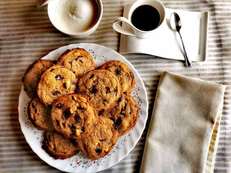 cookies de chocolate con cacahuetes