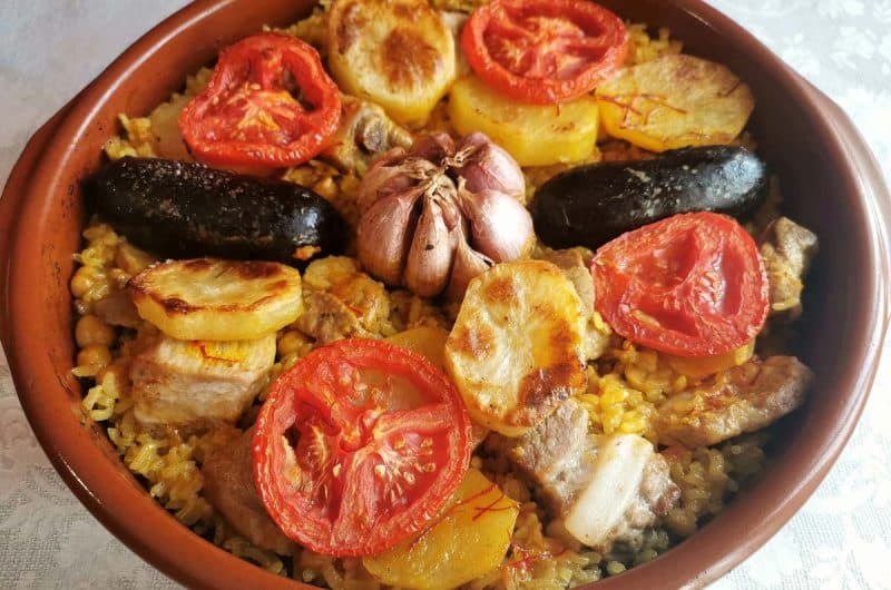 Receta de arroz al horno en cazuela de barro