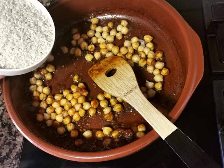 Garbanzos y arroz