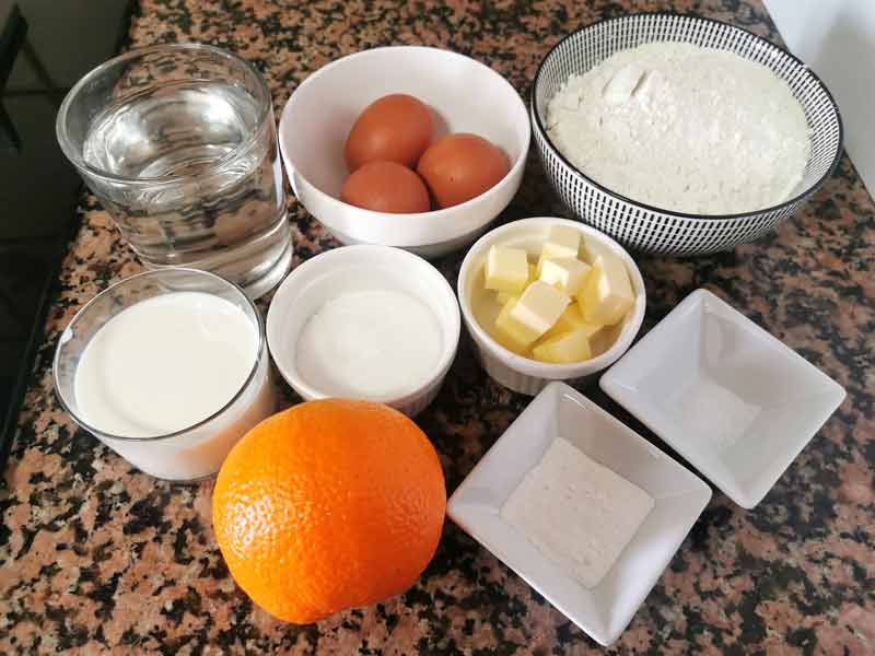 Ingredientes bunuelos de viento