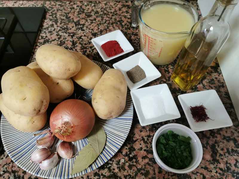 Ingredientes patatas viudas