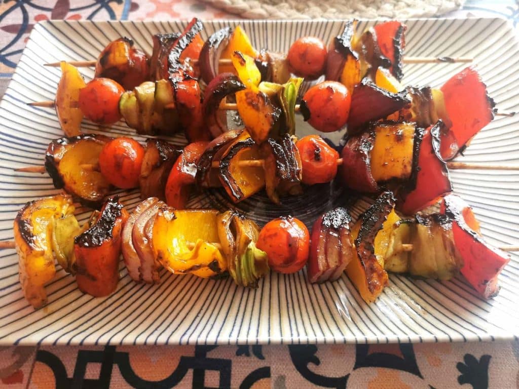 Brochetas de verduras