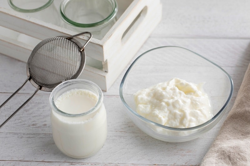 Yogur griego y crema agria