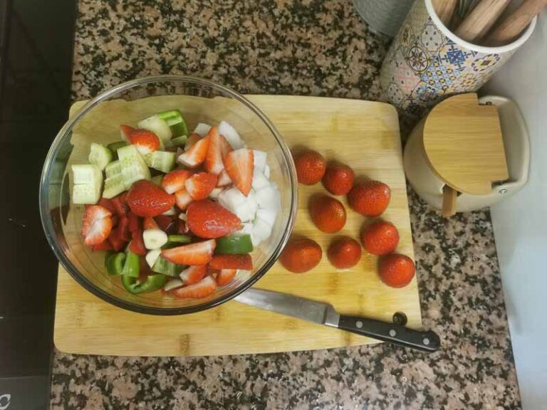Retirar ramillete fresas